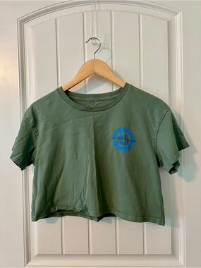 Cyclebar Cropped Tee Smiley Graphic